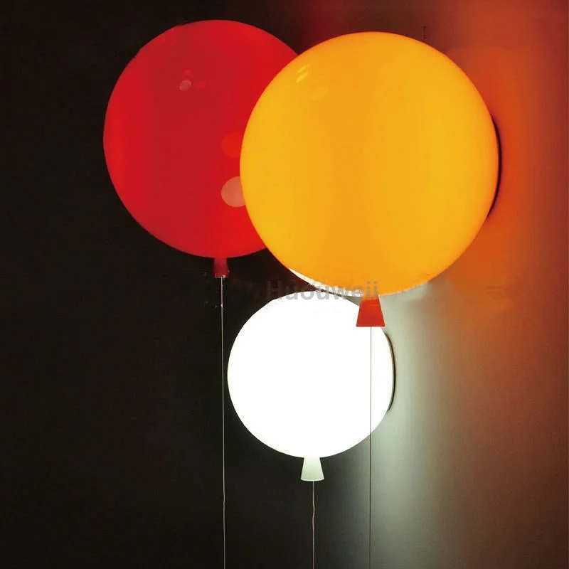 LED Colorful Balloon Wall Lights Children's Room Bedroom Bedside Lights Aisle Foyer Decorative Lamps