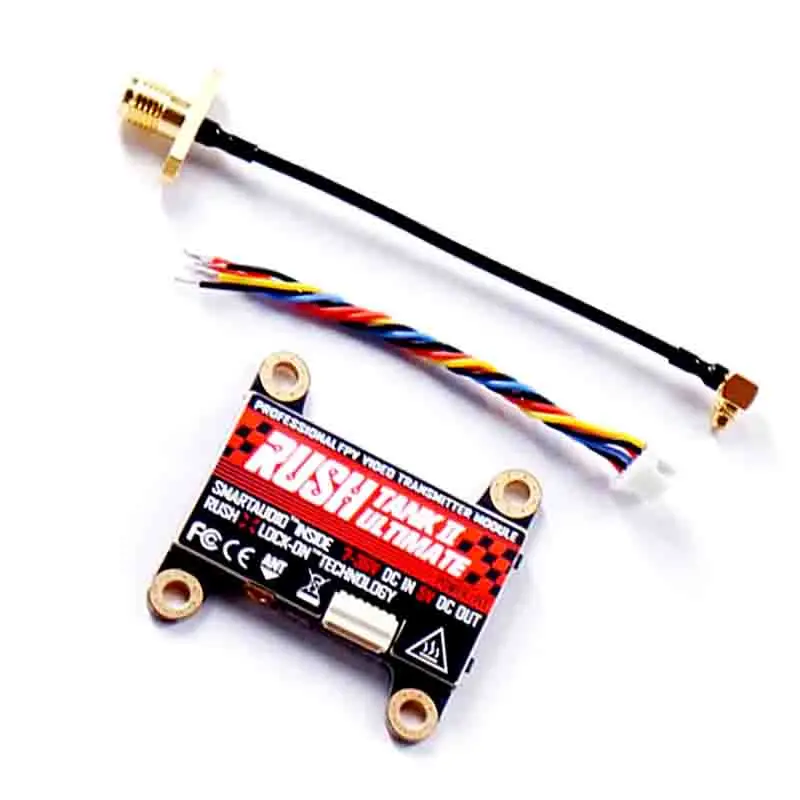 

RUSHFPV RUSH Tank II Ultimate VTX 5.8G 48CH RaceBand Pitmode 25mW 200mW 500mW 800mW Adjustable FPV VTX 2-8S for RC Racing Drone