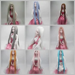 Black White Red Brown Pink Coffee Color 1/3 BJD Wig Pullip Dal DD Dollfie Doll Wig 8-9 inch Straight Long Doll Hair Accessories