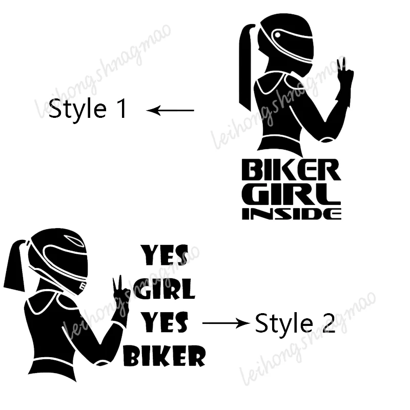 

Interesting Girl Motorcycle Rider Car Sticker Outdoor Off-road Motorcycle Bumper Car Window Windshield Decoration Vinyl Decal