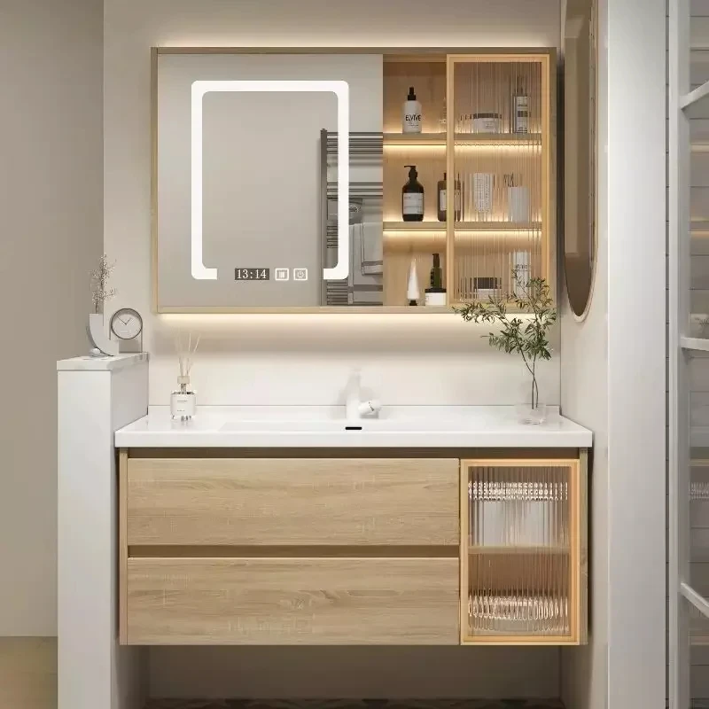 Locker Display Bathroom Cabinet Shelves Toilet Closet Bathroom Cabinet Wooden Washbasin Badezimmer Schrank Home Furniture