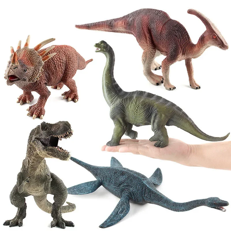 Large Jurassic Dinosaurs World Tyrannosaurus Brachiosaurus Rex Triceratops Model Action Figures Collection Toy Kids Gifts