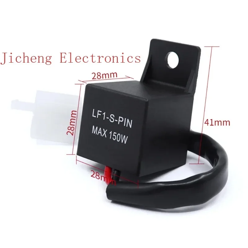 2PCS 12A 2Pin Electronic LED Flasher Relay For Honda Kawasaki Suzuki  Motorcycle Motor Turn Signal Bulb Hyper Flash