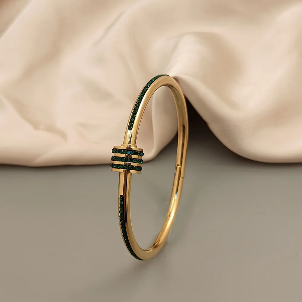 Classic small waist O-shaped stainless steel gold-plated bracelet, high quality waterproof jewelry, wedding party jewelry