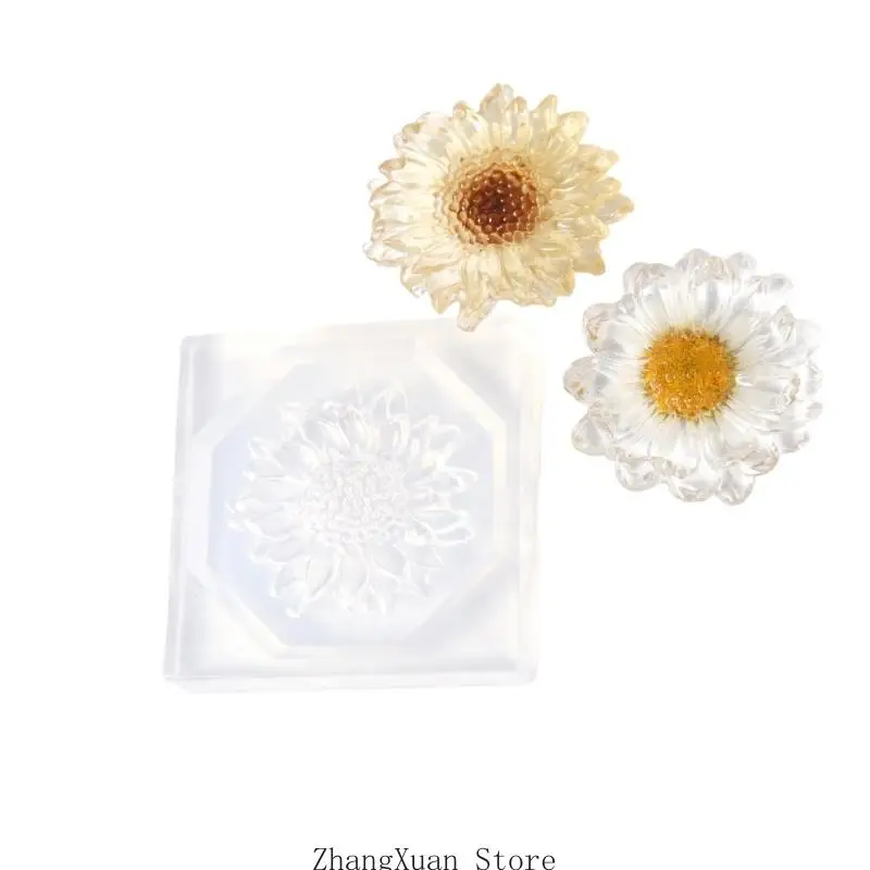 Blumenförmiges Seifenherstellungswerkzeug für DIY-Handwerk, Gänseblümchen-Kerzengießwerkzeug mit Blütenblattstruktur zum – Detail 8