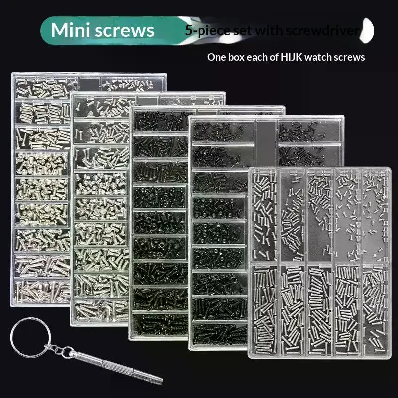 /HTF/Watch Screw Box 18 Types Screws Kit Mini Flat Head Screw For Phone Tablet Camera Lens Laptop Repair Accessories 1 Set