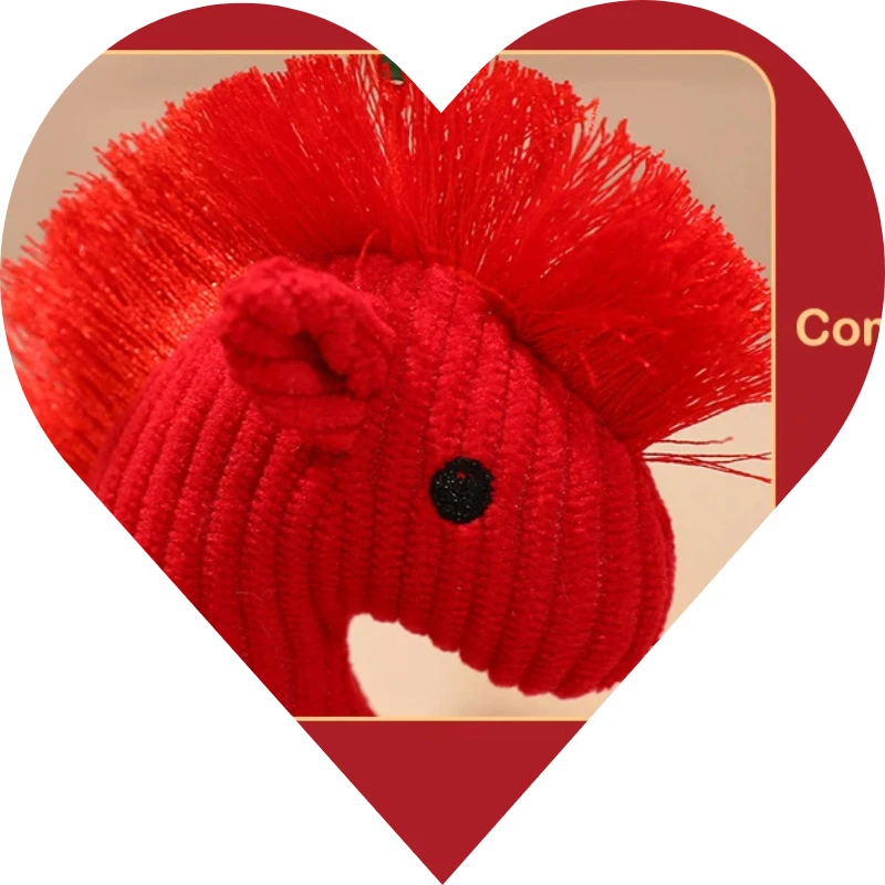 

1 шт., 12 см, 2026 год лошади, талисман, плюшевая игрушка, кулон, мягкие реалистичные подарки для новорожденных, кукла пони, украшение для дома, орнамент