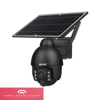 SECTEC 3MP 4Mp 4G GSM Metal Solar Camera Tuya HD 4MP PIR WIFI Solar Panel Battery Outdoor Wifi 4G Camera IP PTZ 4G Solar Camera