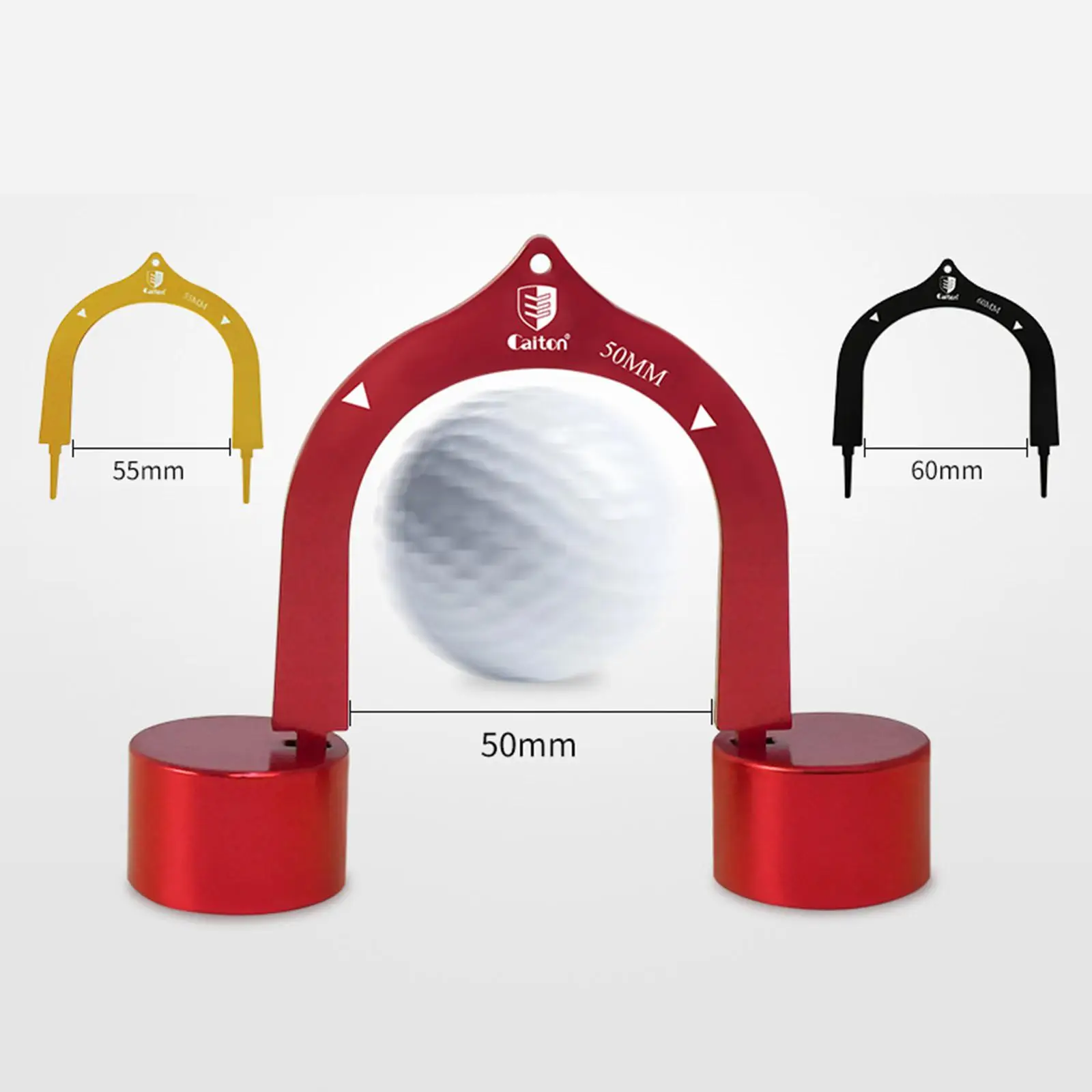 

3Pcs Golf Putting Gates Portable Aluminum Alloy Lightweight Putt Alignment Control Target Goal Gate Practice Supplies with Bases