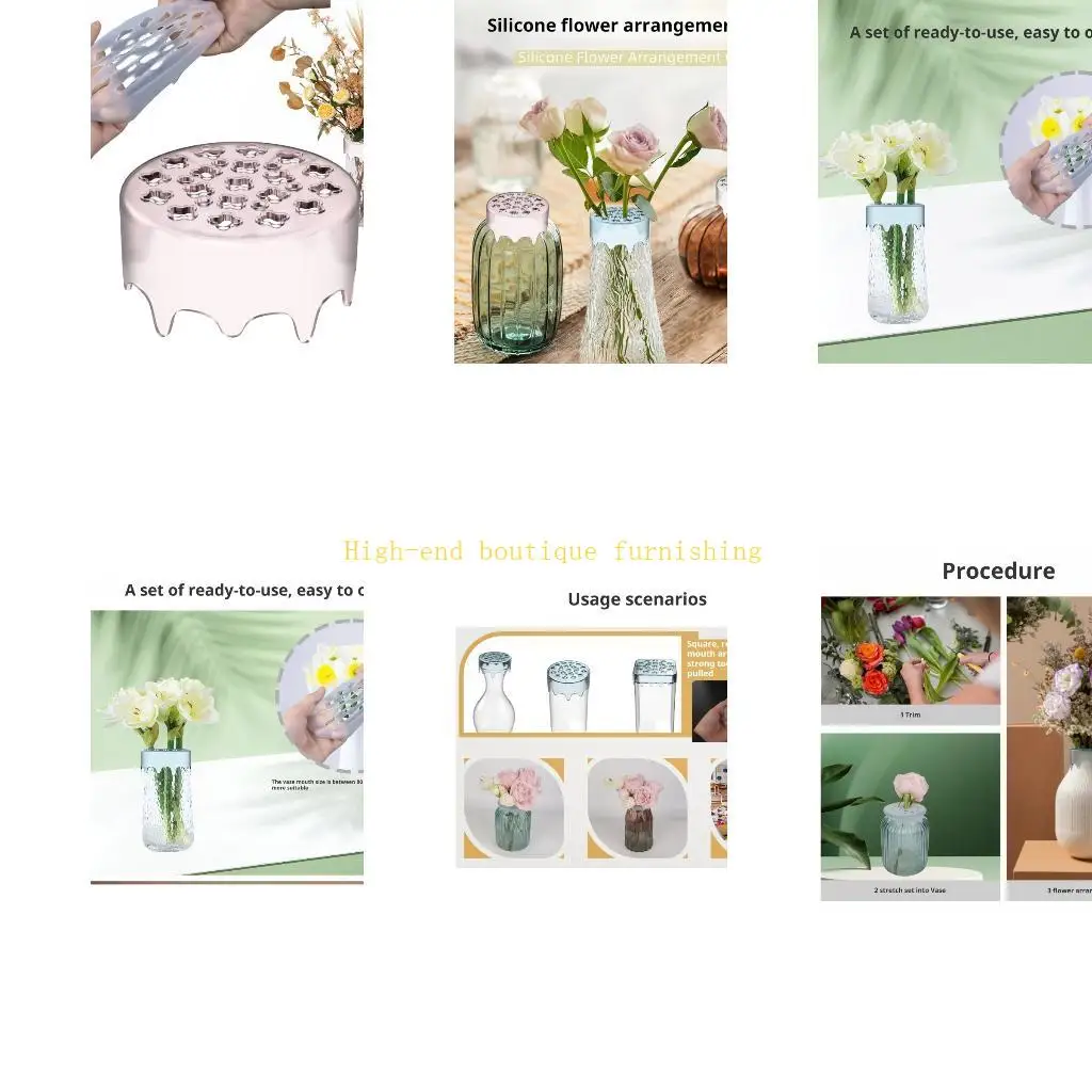 L9NB Flexible Silicone Flower Flower Arranger Makeup Brushes And Beauty Tools Arrangements Easy Cleaning