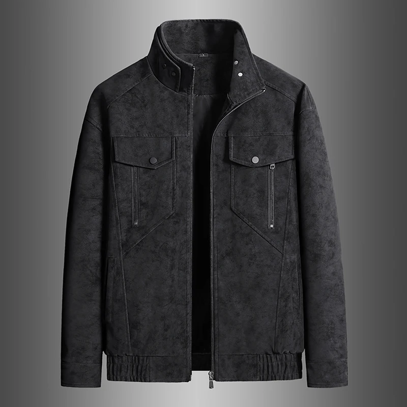 

The Is A High-Quality Fashionable Cool Versatile Trendy And Casual Solid-Color Jacket New M-8XL Men's Jacket