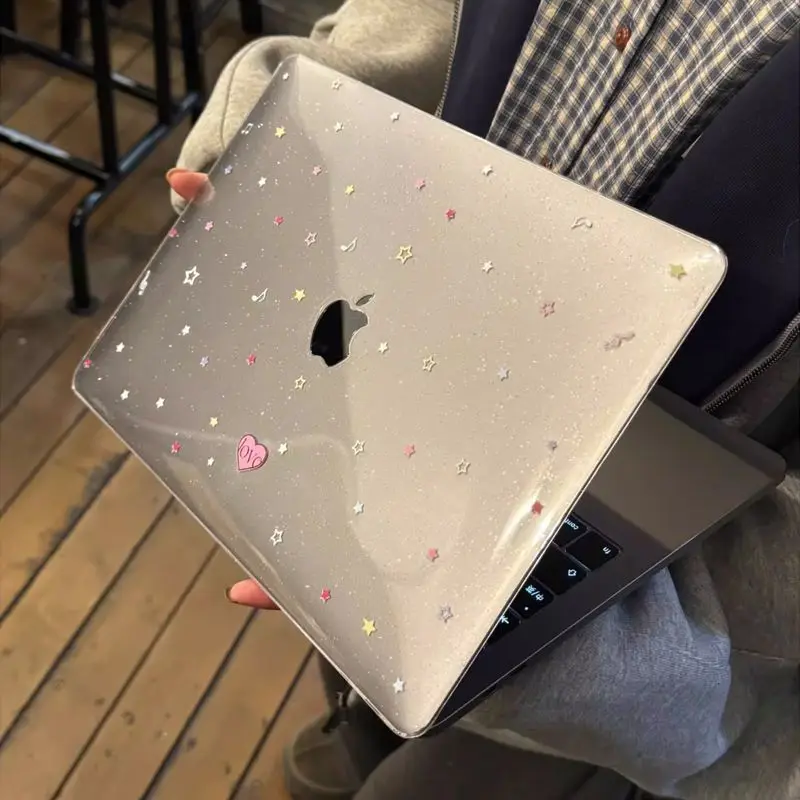 Ins Diverse Stars Case for Macbook Air 13 13.6 M4 M1 Pro 14 16 M4 Air 15 13 M3 M2 Cover A1369 A1466 Neo 2026 Anti-Scratc Glitter