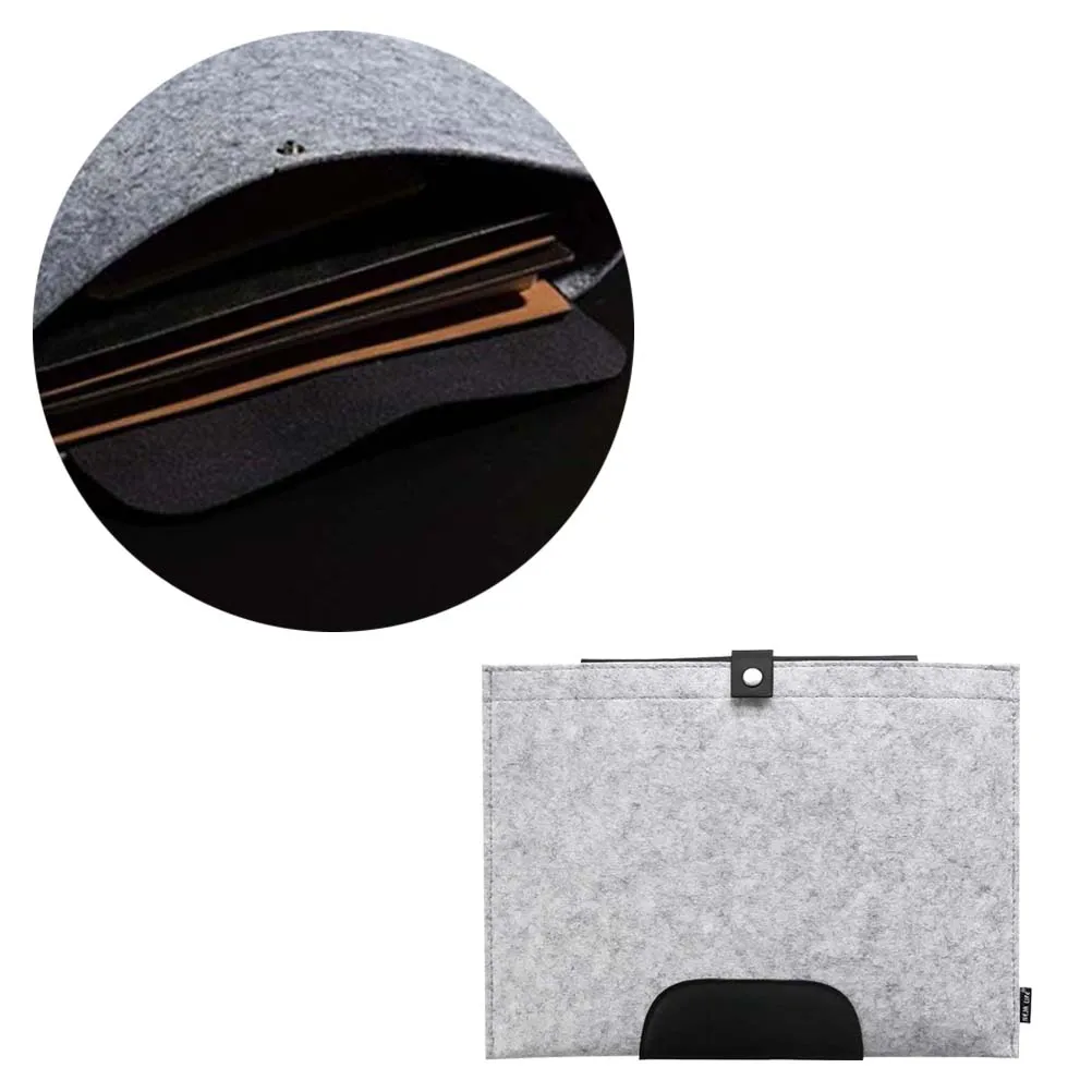 

Eco-Friendly Wool Felt File Folder Document Carrier Bag Large Capacity Paper Organizer Envelope Handbag for Office School for A4