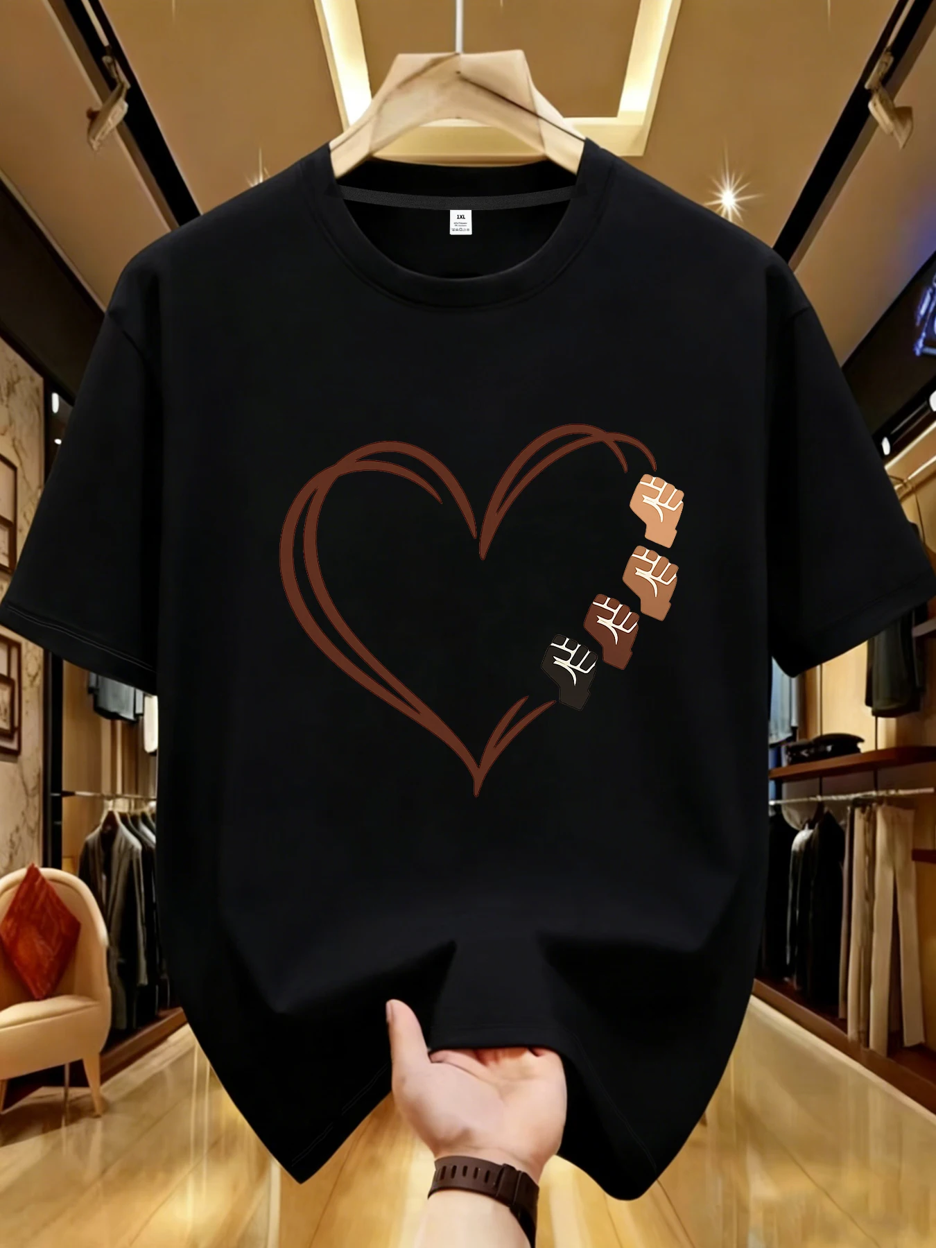 

【WDS01121】Женская футболка с круглым вырезом и принтом Love, больших размеров, летняя, повседневная, в уличном стиле, женская футболка с коротким рукавом в стиле Джокер