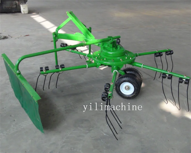 

Factory Price Tractor Mounted Hay Rake with Gear Core Components High Productivity Steel Spring Tines