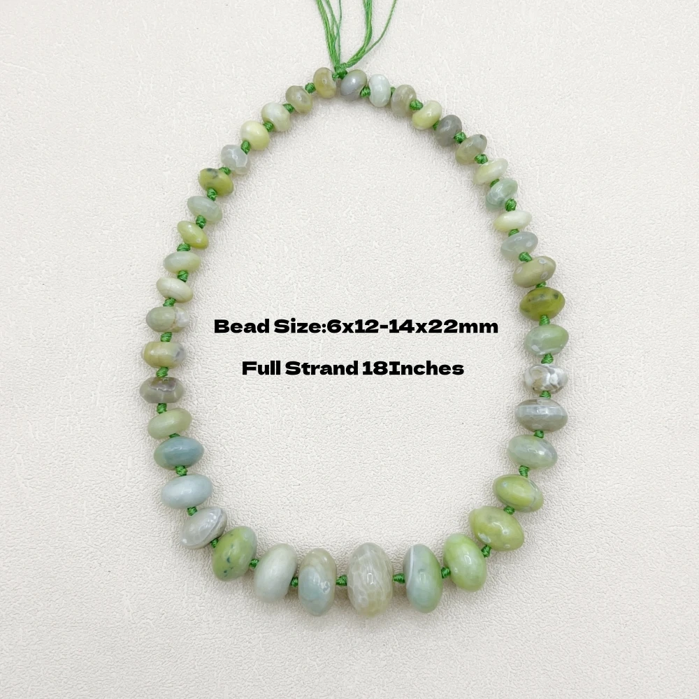 Graduated Blue Green Dragon Veins Agates Stone Rondelle Beads For DIY Choker Necklace Making MY230805