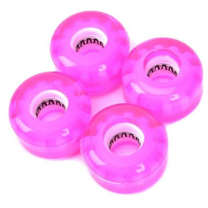 NEW-4 Pcs Flash Skateboard Wheels Double Rocker Wheels Roller Parts 54X36mm