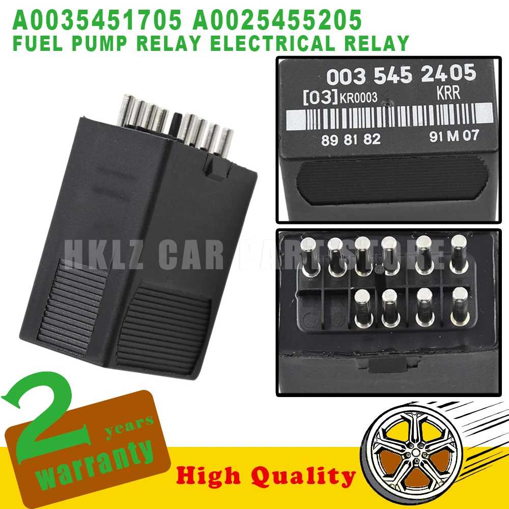 Car accessories OEM A0035451705 A0025455205 For Mercedes-Benz W124 C124 S124 W126 W463 R107 New Fuel Pump Relay Electrical relay