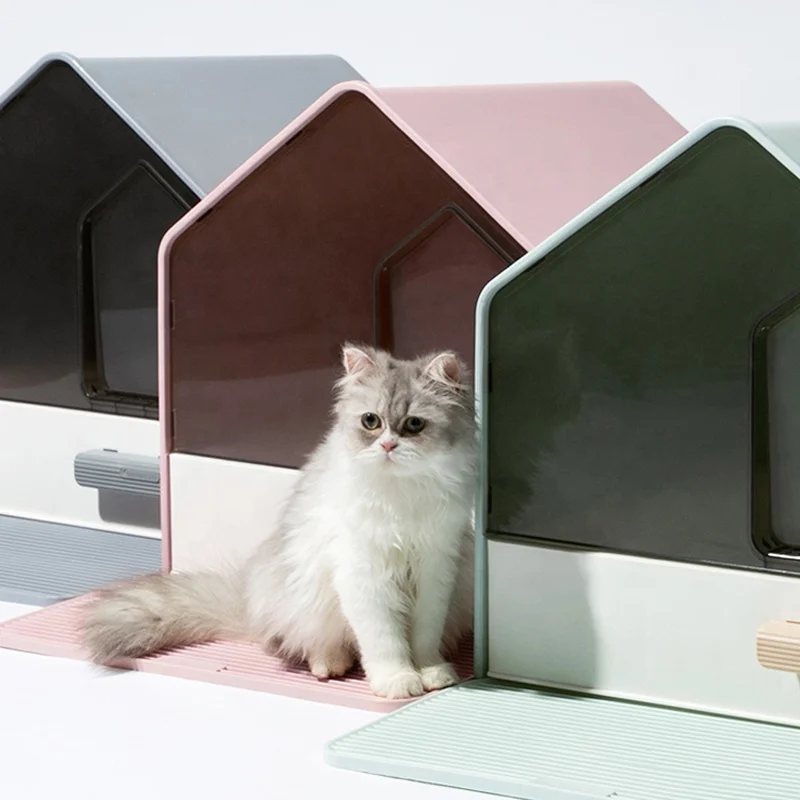 

STLFCat LittersBasin Villa Large Pet Toilet Easy Clean Luxury Enclosed Cat LittersBox