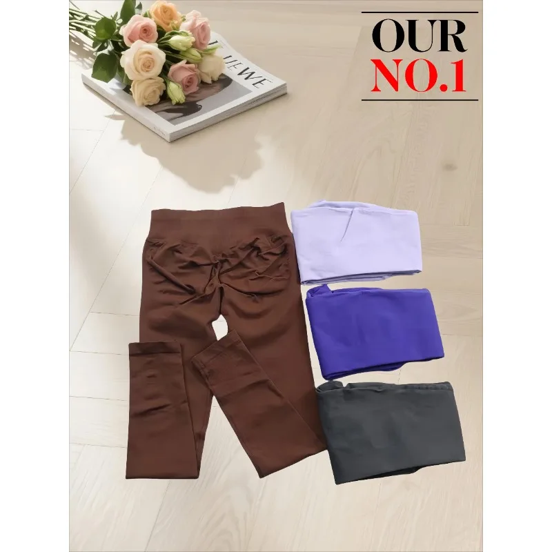 

2025 женские бесшовные штаны для йоги, летние леггинсы для спортзала, спортивные штаны для фитнеса в рубчик, удобные и дышащие однотонные штаны для йоги