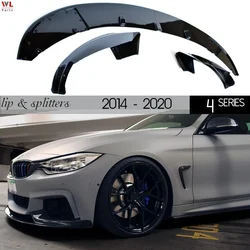 F32 front Spoiler, High Gloss Black ABS Front Bumper Lip for BMW 4 Series 2013 - 2019 F32 Coupe, F33 Convertible, F36 Gran Coupe