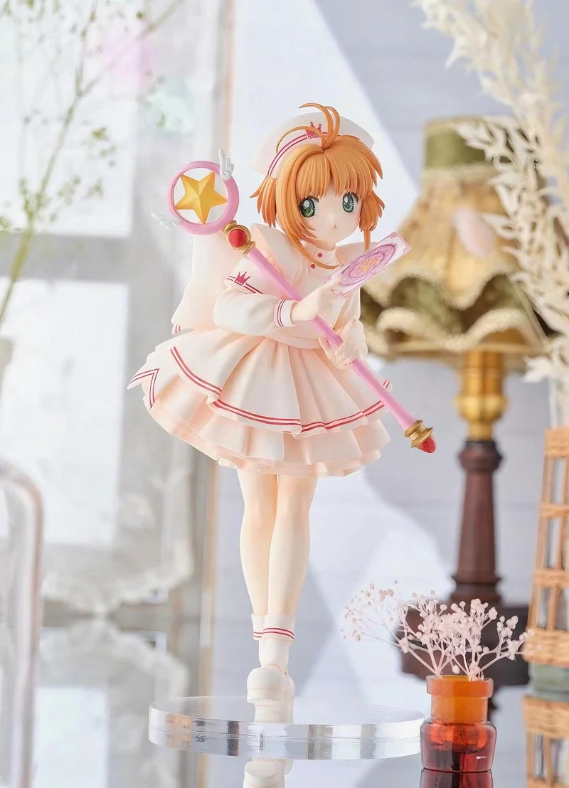 

Cardcaptorsakura Аниме Фигурки Сакура Киномото ПВХ Модели Gk Статуя Коллекция Игрушки Настольный Декор Униформа Медсестры Фигурка