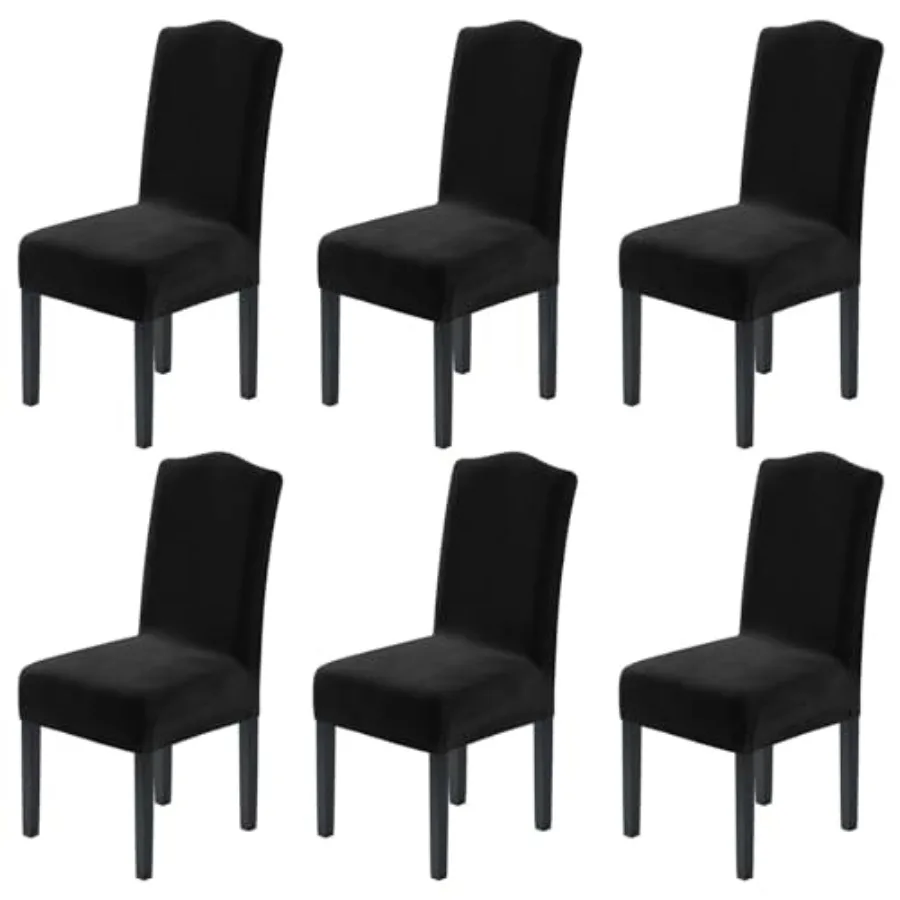 

Чехлы для обеденных стульев из вельвета, эластичные чехлы для стульев для столовой, набор чехлов для стульев Parson, защитные чехлы для стульев, чехлы для обеденных стульев S