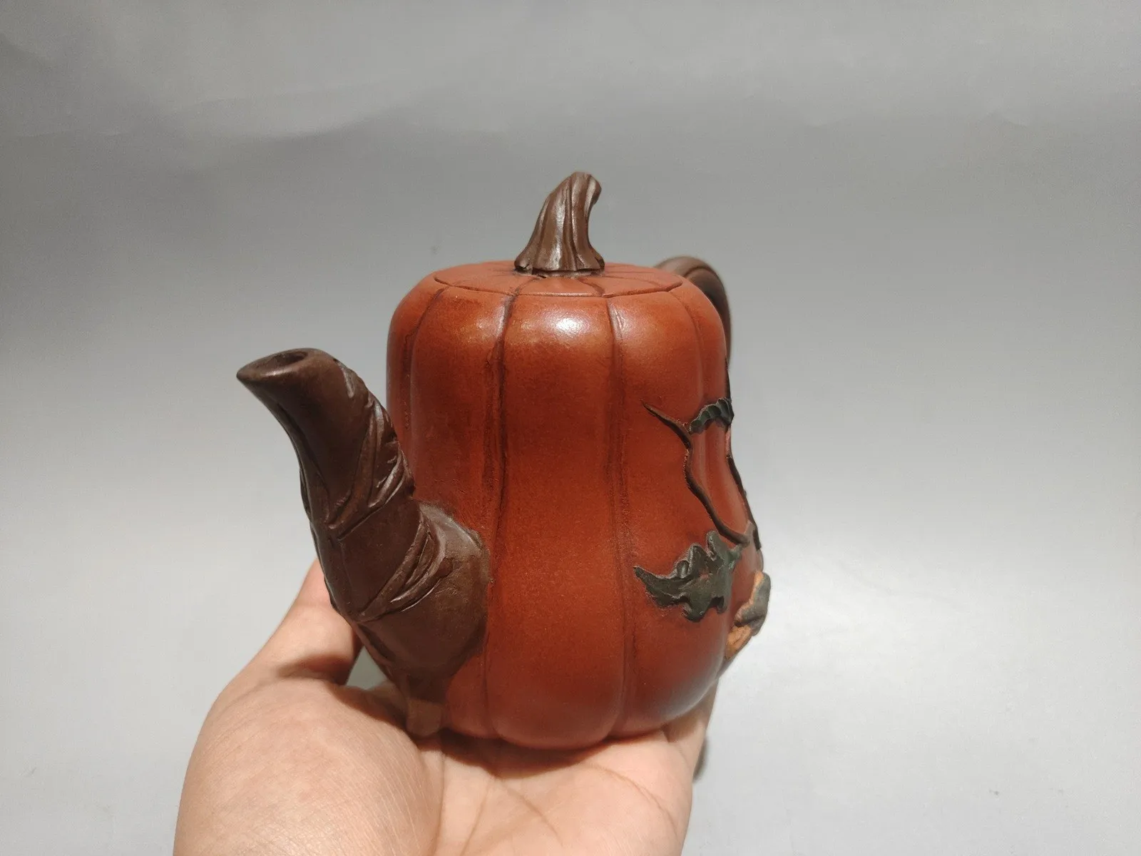 Chinese Yixing Zisha Clay Handmade Exquisite Pumpkin Teapot 60237