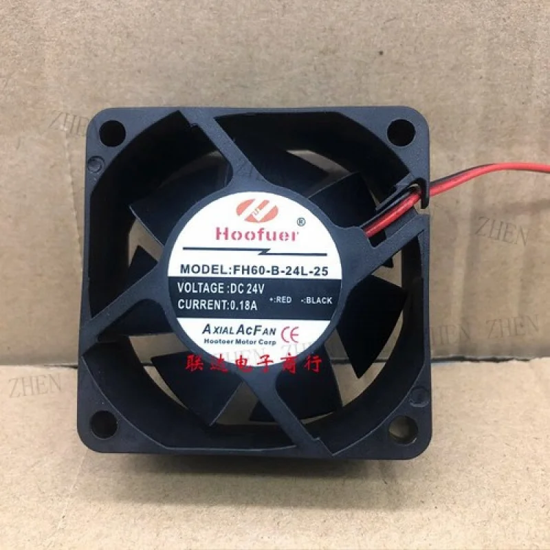 

1 шт. Новый вентилятор охлаждения FH60-B-24L-25 DC24V 0.18A, 2-проводной, 60*60*25 мм