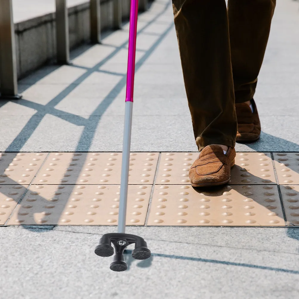 2Pcs Plastic Cane Feet Base Anti-Slip Replacement Tip for Trekking Poles Walking Sticks Crutch Accessories Elderly Mobility Aids
