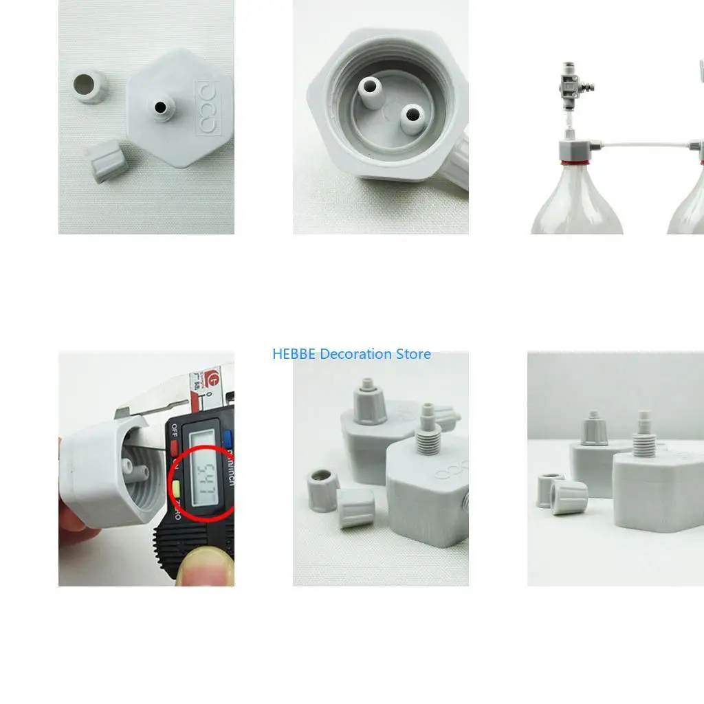 B0KC DIY CO2 Generator Plastic Bottle Cap Quick Twist CO2 Caps Carbon Dioxide Reactor Kits for Aquarium Planted System
