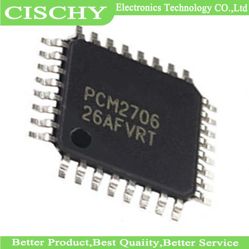 5pcs/lot PCM2706PJTR PCM2706CPJT PCM2706C PCM2706 QFP-32