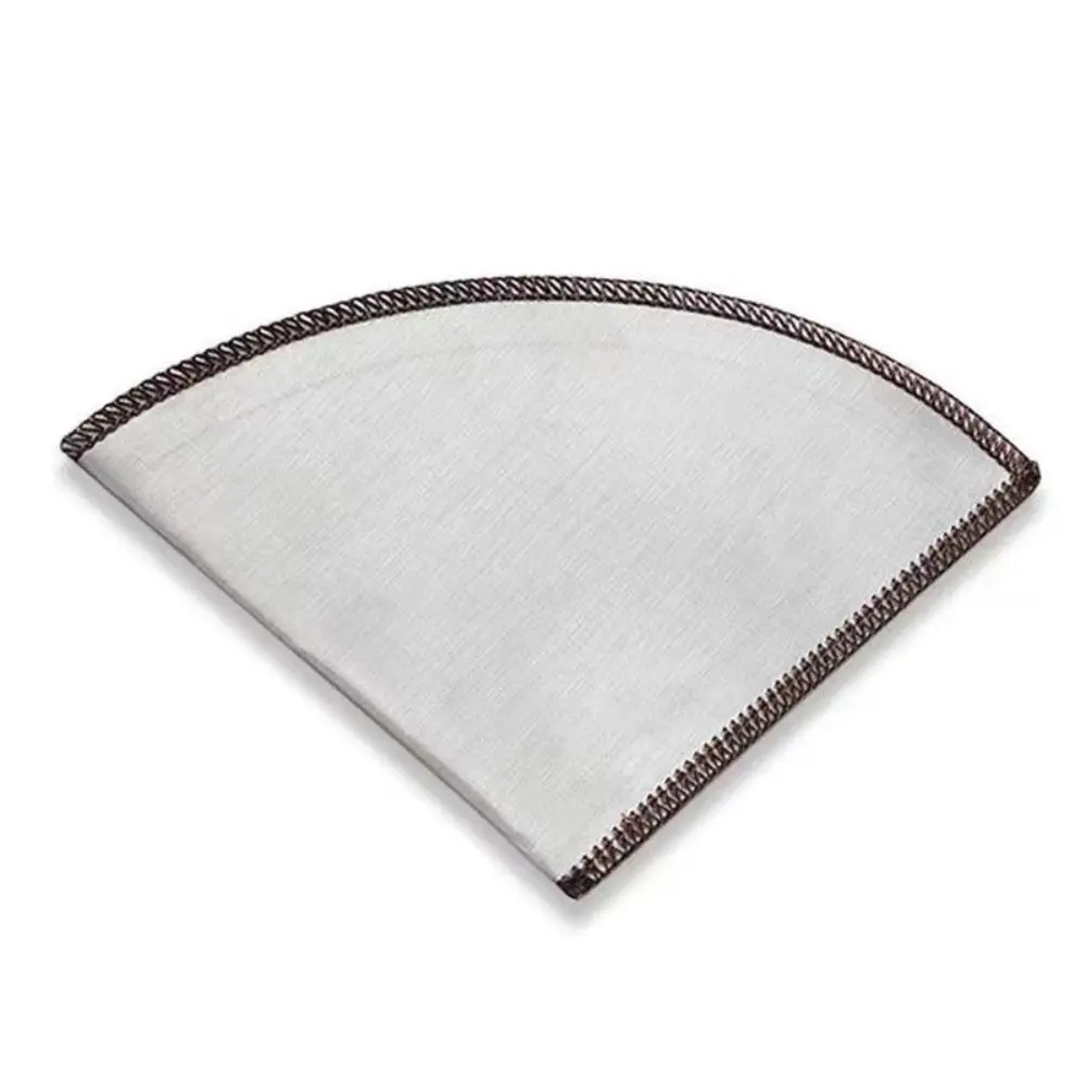 Paperless Reusable Pour Over Coffee Filter Fine Mesh V Shaped Stainless Steel Cone Strainer Durable Coffee Drip Filter