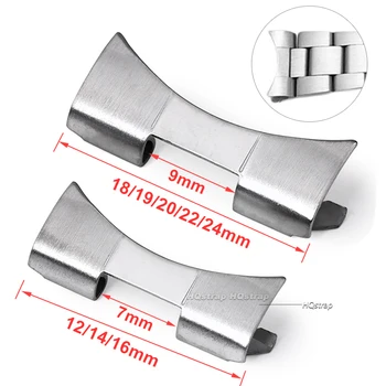 Hohler gebogener Endglied 20 mm 22 mm für Seiko-Uhrenarmband-Anschluss für Oyster-Armband-Adapter für Rolex 12 14 16 mm 18 mm 19 mm 24 mm