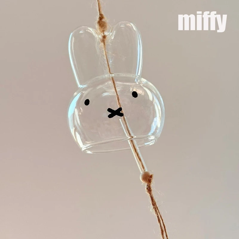 Simpatici campanelli eolici Miffy Cartoon Decorazione creativa per la casa Pendenti estivi per camera da letto fresca Campane eoliche anime Regali di compleanno perfetti