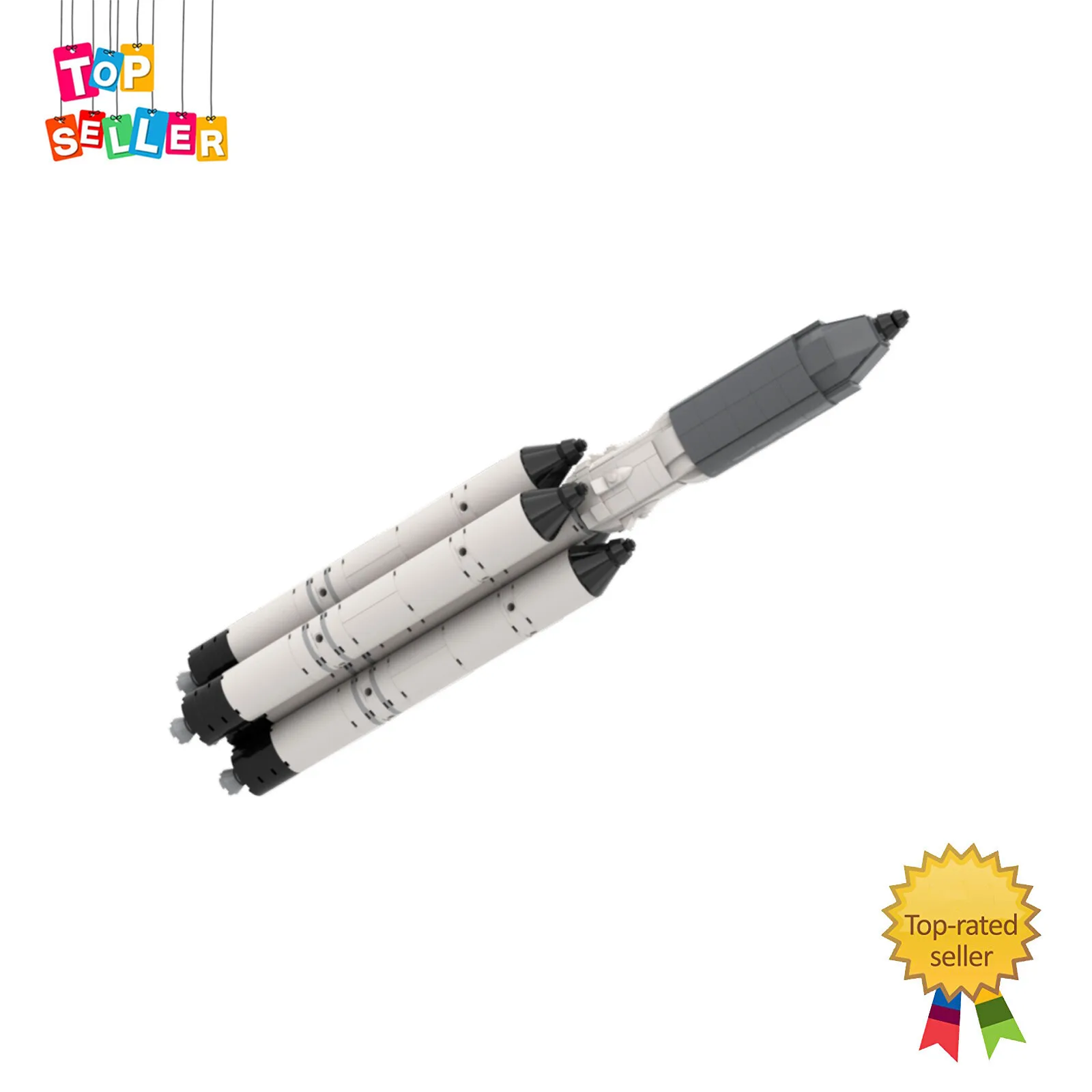 

Russian Rockets Missiles Launcher MOC Building Blocks No.683 Small Particles Bricks Military Scene Model Tech Toys Gifts C9205