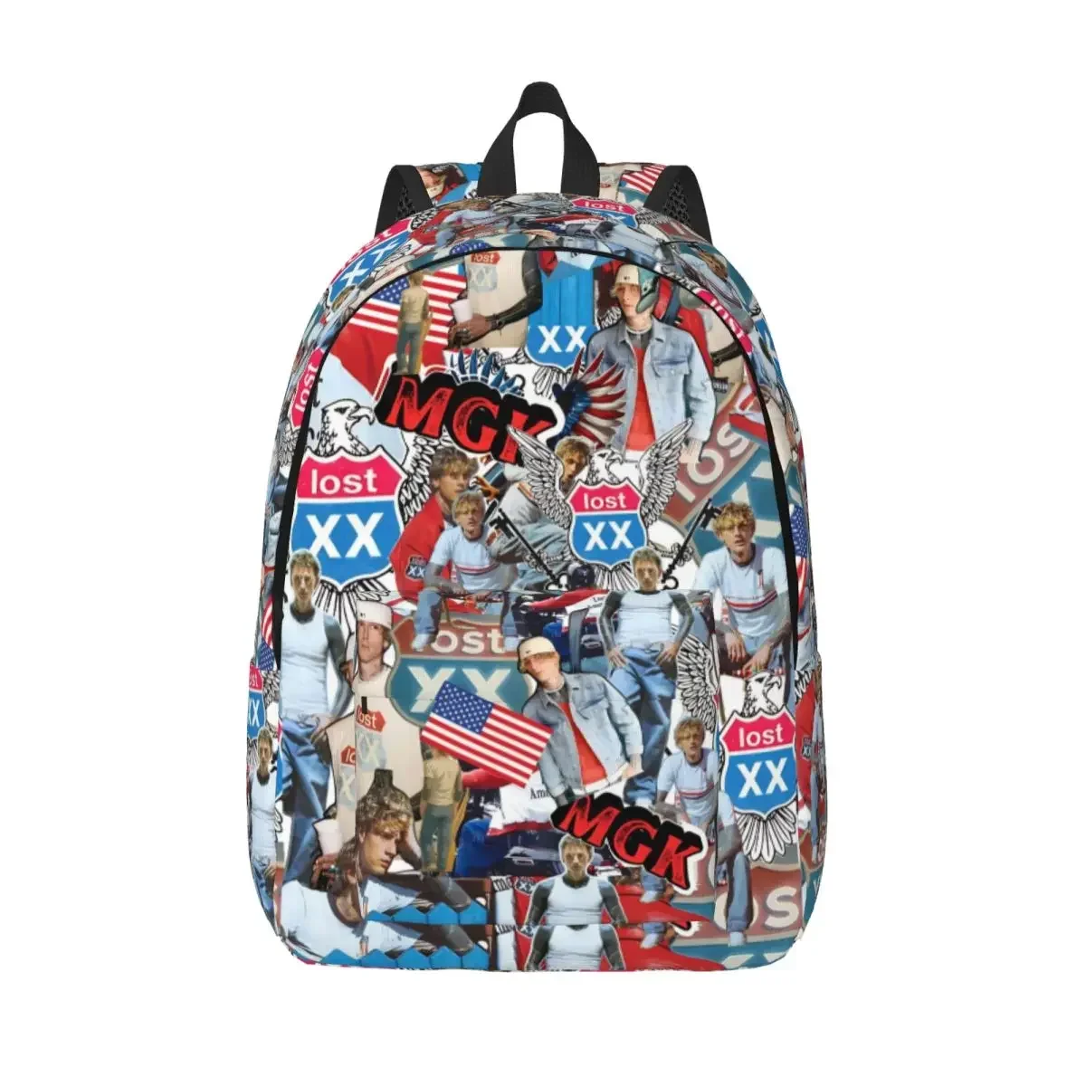Custom Bag MGK Lost Americana Tour 2025-2026 Teenage Backpack Durable High School Work Daypack For Men Women Laptop Computer Can