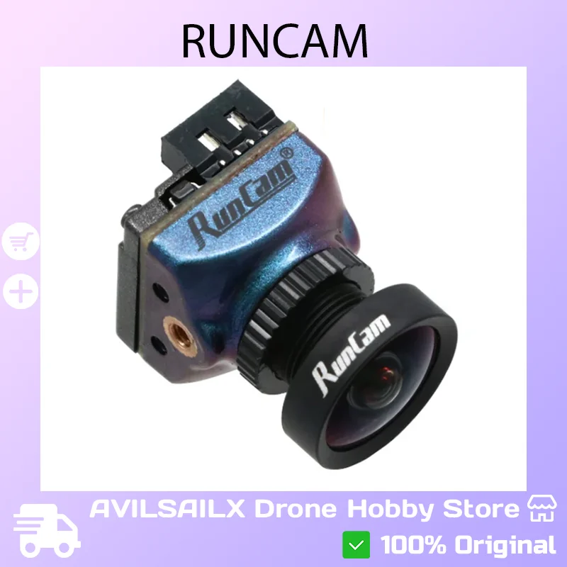 RunCam Racer Nano 4 FPV Drone Camera - IP Waterproof, Integrated LED Lights, 24/7 All-Day Operation for Racing Drones