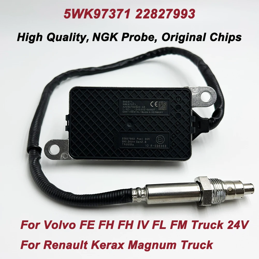 

High Quality Chips N-GK Probe 22827993 5WK97371 Nitrogen Oxygen NOX Sensor For Volvo Truck 24V A2C93782800 20873395 Made In DE