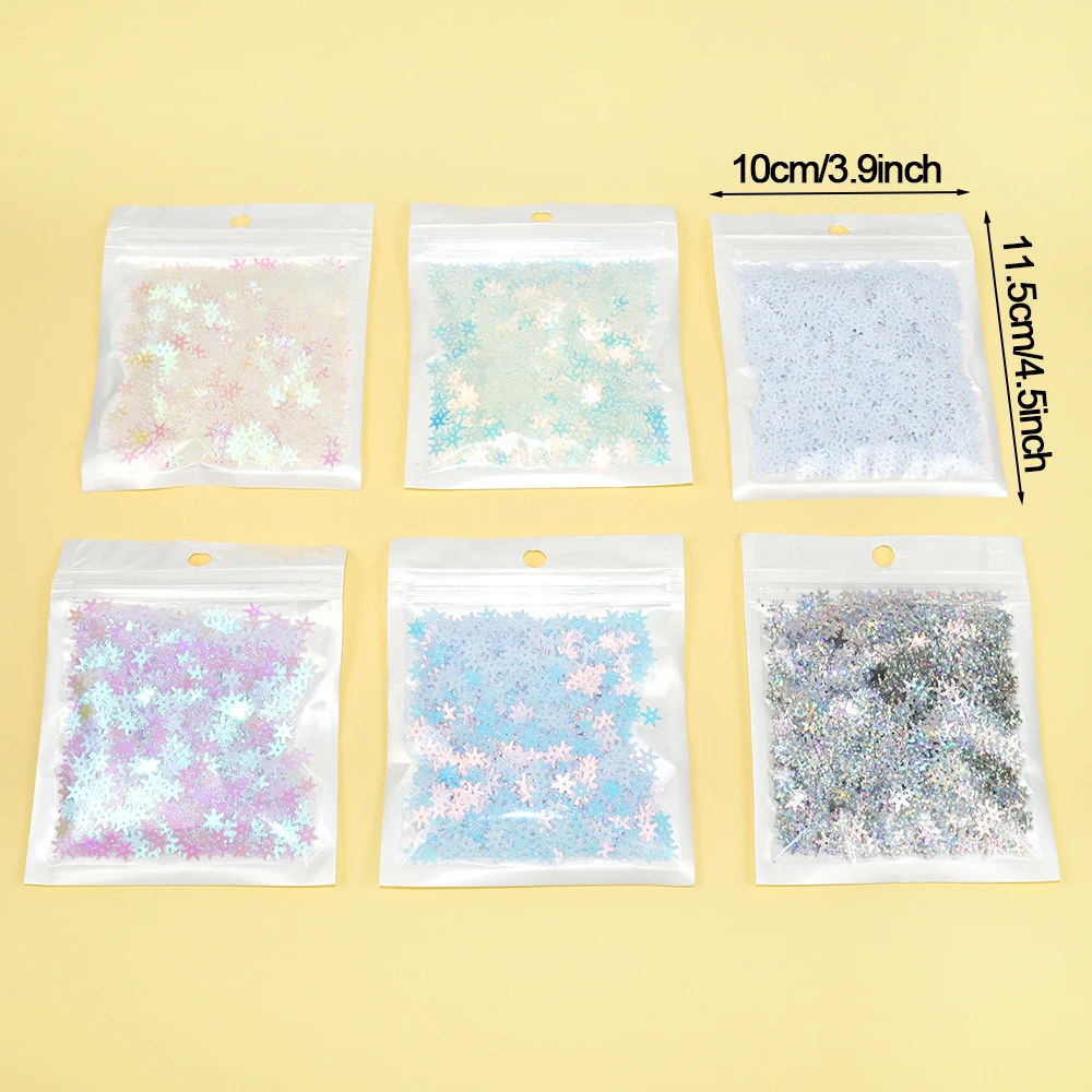 20g 8mm Glitter Christmas Snowflakes Sequins Confetti Artificial Snow Ornaments Christmas Decoration For Home Navidad 2026 Natal