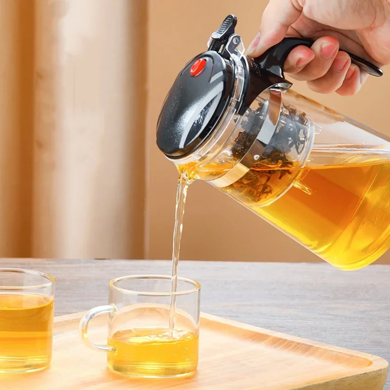 750ML Heat Resistant Glass Teapot Puer Kettle Tea Infuser Filter High Borosilicate Heatable Chinese Gung Fu Teawear Flower Pot
