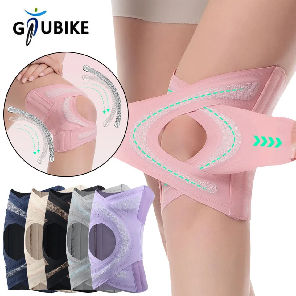 Image of GTUBIKE 1 Stück dünne Kreuz-Sport-Kniebandage, Meniskus-Schutz, Kniestütze für Laufsport, rutschfeste Kompressions-Kniebandage