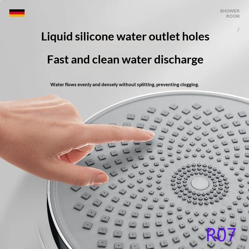 Super Strong Pressure Rain Shower Head Single Bathroom Spray Nozzle High Flow