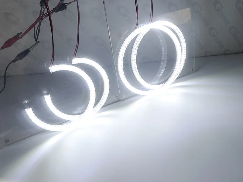 Для Toyota Wish 2003, 2004, 2005, 2006, 2007, 2008, 2009, отличный ультра яркий дневной свет SMD светодиодный комплект с ангельскими глазами, кольца Halo