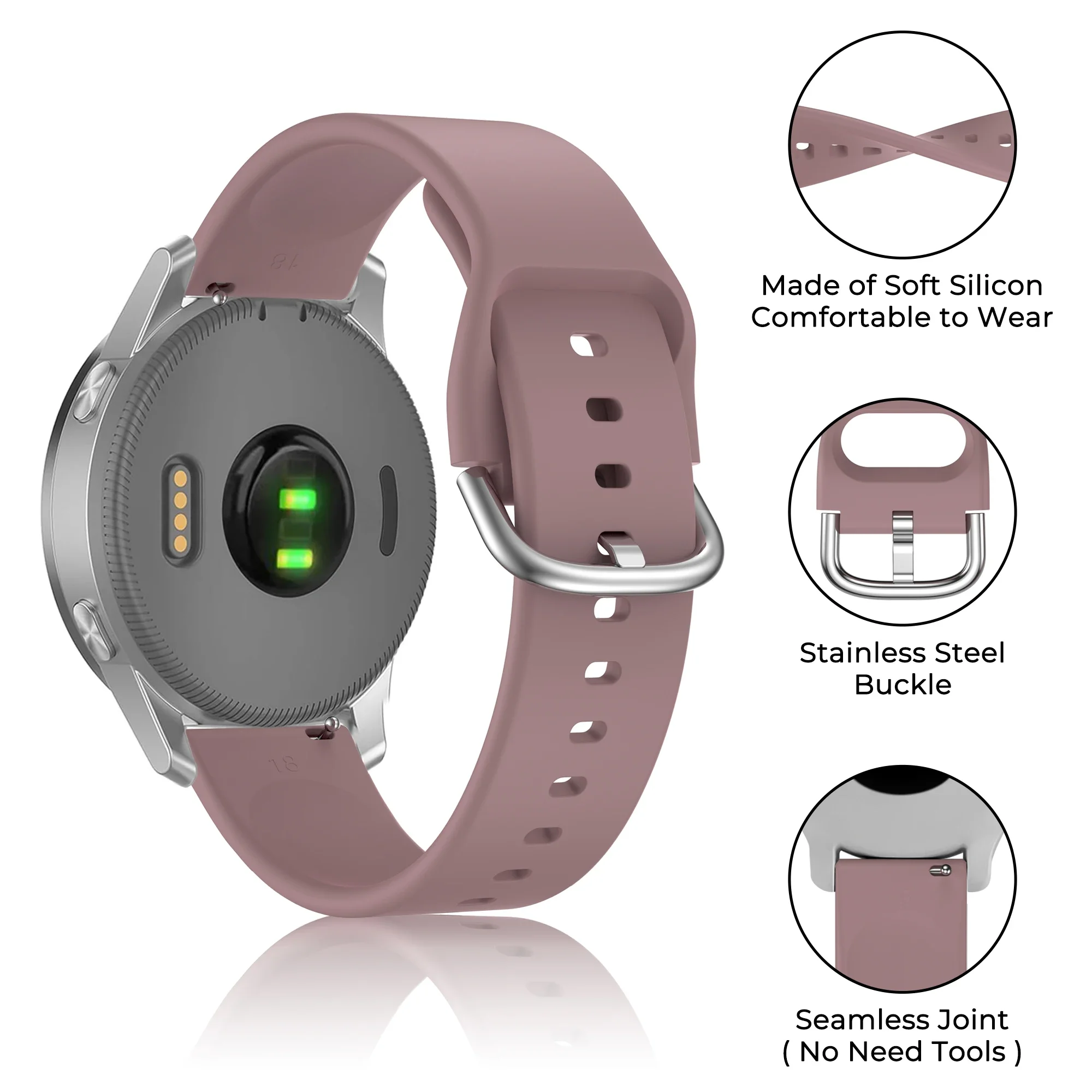 18 مللي متر لينة سيليكون حزام لهواوي Gt4 41 مللي متر الفرقة الرياضة تشغيل سوار لهواوي Gt4 41 مللي متر حزام الساعات اكسسوارات