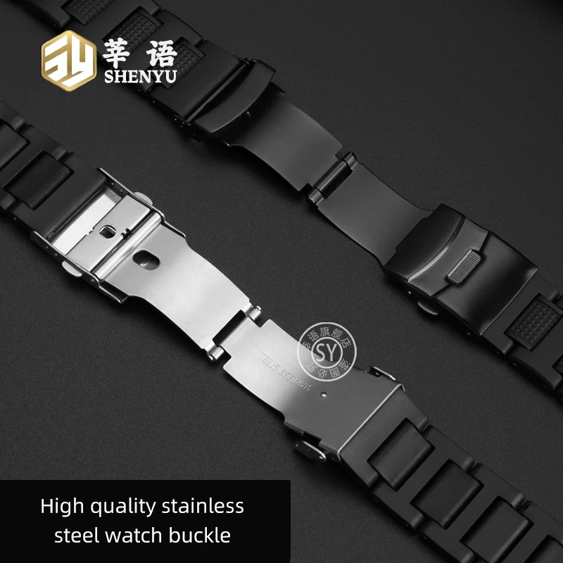 Para casio g-SHOCK série GA-1000/1100 GW-A1000/a1100/4000 modificação do relógio leve plástico aço pulseira de relógio esportivo