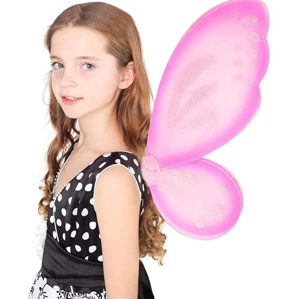 Alas De Ángel De Plumas Para Niña – Disfraz De Hada, Carnaval Y Halloween – Varios Tamaños