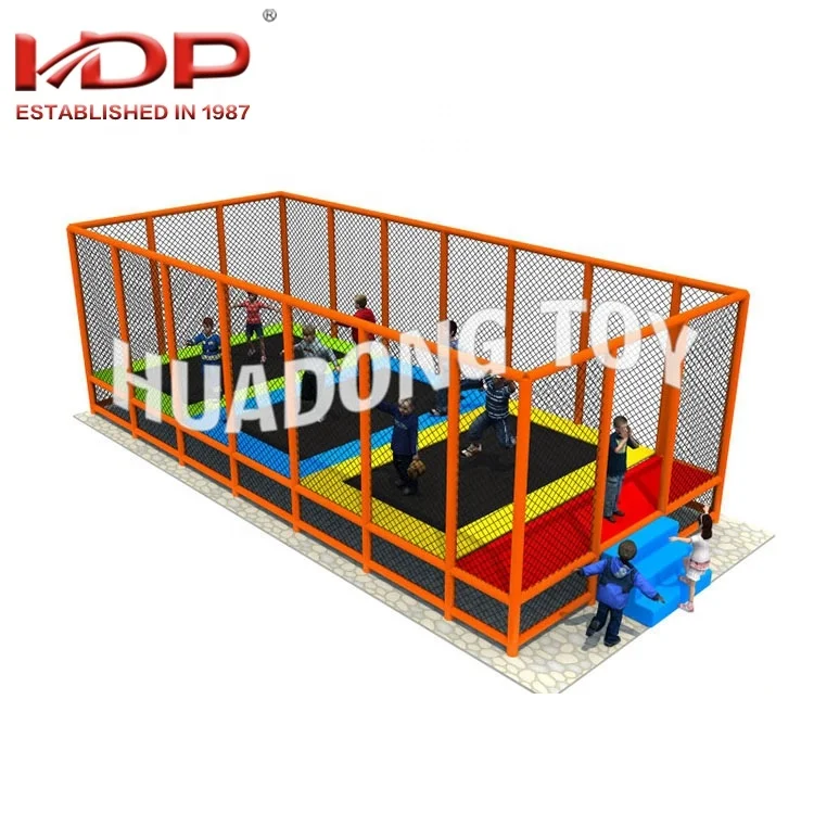 Customized Professional Commercial Rectangular Bungee Jumping Kid Trampoline Park for Sale