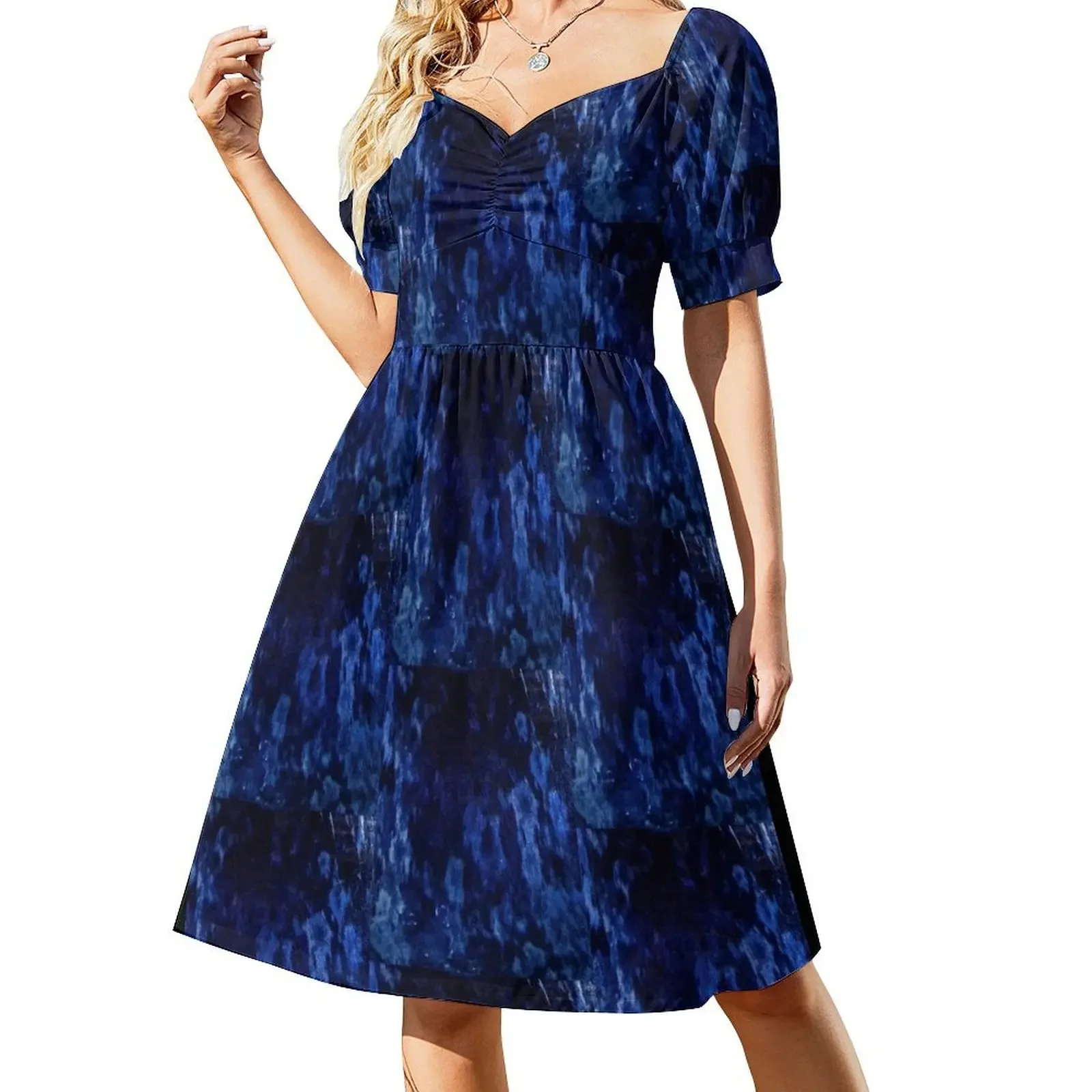 Blue Seal Short-Sleeved Dress Women's dress evening dress women Elegant gown summer women's suit