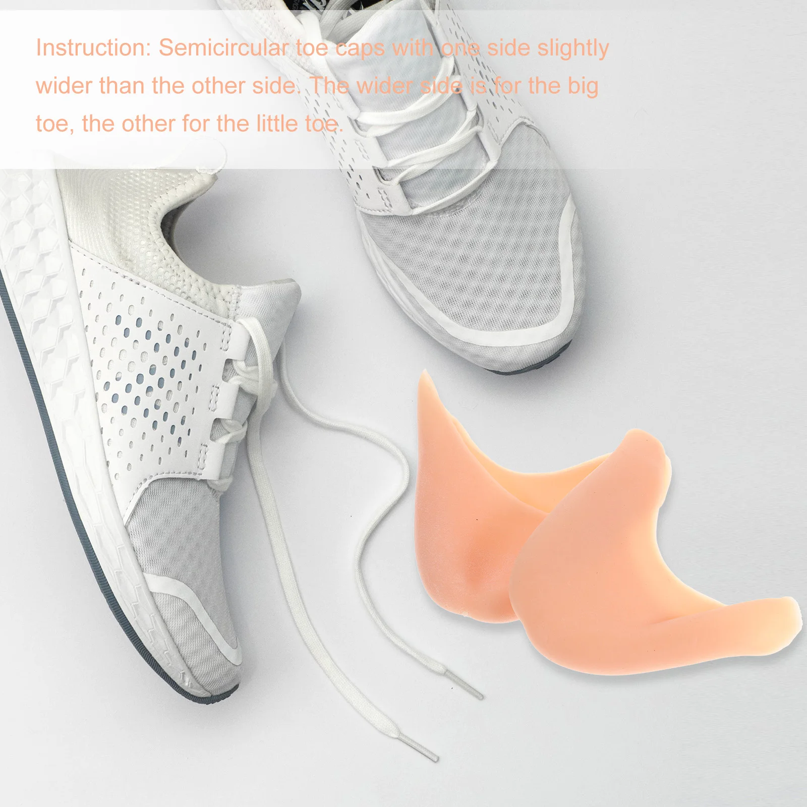 

Silicone Toe Caps 95x85mm Nude Soft Gel Pads Relieve Pain Ballet Pointe Dance Heels Protectors Foot Care Tools